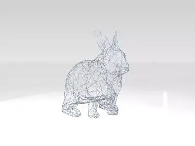 Rabbit Wireframe 3D model