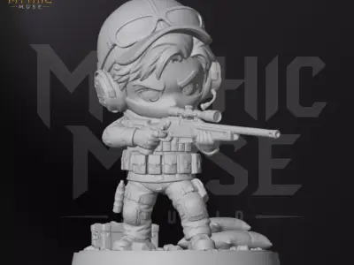 Sniper Military STL Model for 3D Printing 3D print model