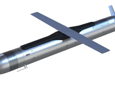Black Arrow Small Cruise Missile  Low-poly 3D model