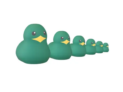 Matryoshka Duck Decoration V1 002 Low-poly 3D model