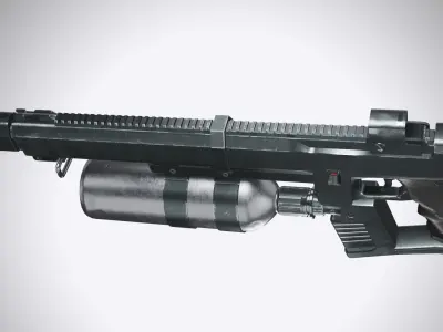 Nigrum Stella Speargun Low-poly 3D model