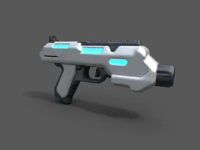 Futuristic Sci-Fi Pistol Free 3D model