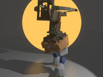 Fantasy Ballista Creature Low-poly 3D model