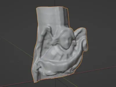 Stone Angel Statue - Church Doorway Ornament Photo-Scan Low-poly 3D model