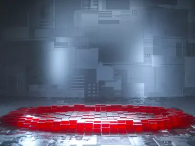 Backdrop Sci-fi Virtual Space 3D model 3D model