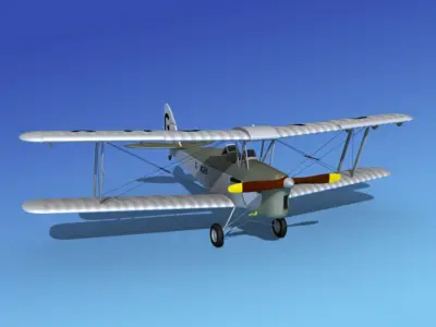 Dehavilland DH-82 Tiger Moth V01 3D model