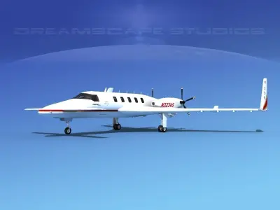 Beechcraft Starship 2000 T02 3D model