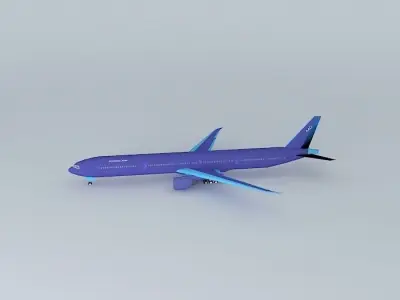 AirAtlanticOcean Boeing 777 300ER with interior Free 3D model