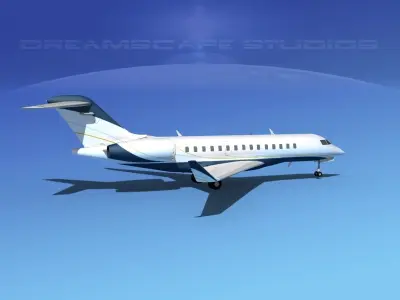 Bombardier Global 5000 V07 3D model