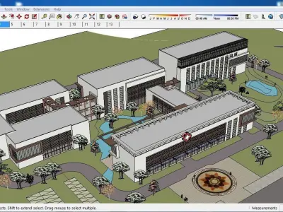 Sketchup Hospital F2 with Render and Lumion file 3D model