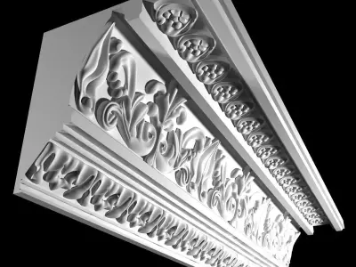 Big Classic Cornice 3D model