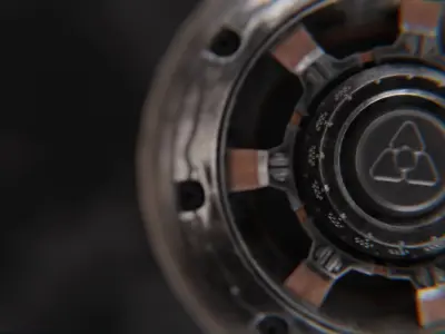 Electro Shock Landmine Low-poly 3D model