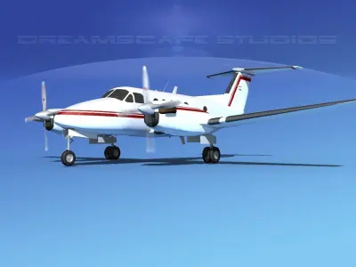 Beechcraft B200 GT King Air V06 3D model