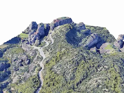 The Meteora - rock - mountain Low-poly 3D model