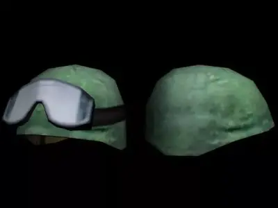 6b47-Ratnik-Helmet-Jungle helmet and goggles Low-poly 3D model
