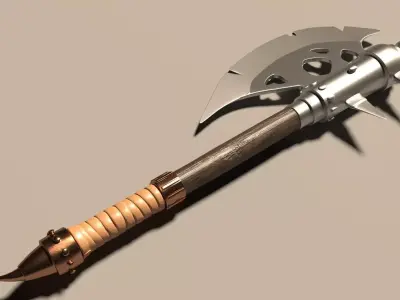 Fighting ax Low-poly 3D model