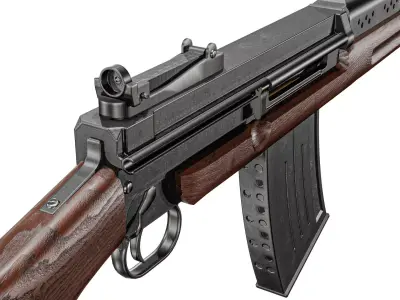 Brondby M34 Rifle Low-poly 3D model