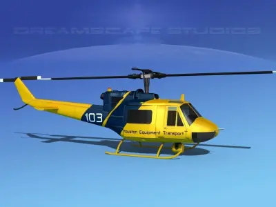 Bell 204 Houston Transport 3D model
