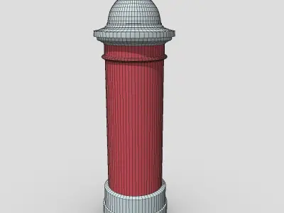 Advertising Column Low-poly 3D model