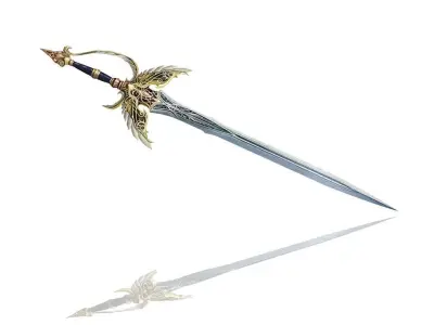 Regalia Sword Low-poly 3D model