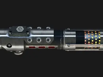 Lightsaber weapon with light 3D model