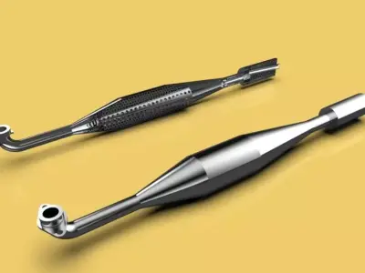 MOTORBIKE MUFFLER MOTORCYCLE EXHAUST BIKE RACING 3D model