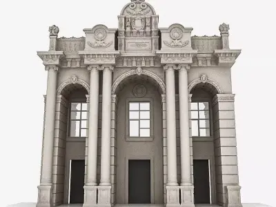 Classic Building Door System 2 3D model