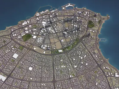 Kuwait Low-poly 3D model