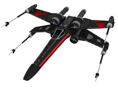 Star Wars X-Wing Black T-70 3D model