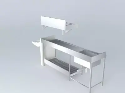 Kit-231- Inox Bench Lava crockery by: Alex Marques Free 3D model