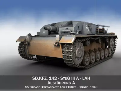 StuG III - Ausf A - LAH 3D model