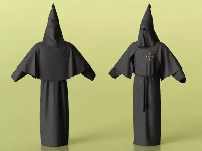 Black Suit Ku Klux Klan 3D model