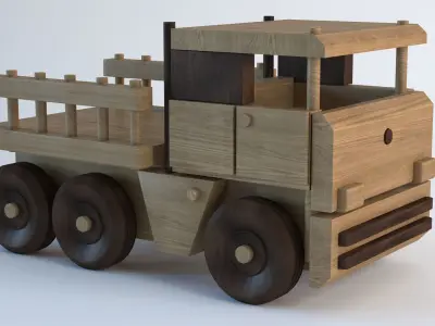Wood Truck 3D model purchase