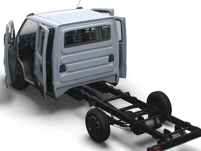 Iveco Daily Crew Cab L3 Chassis 2023 3D model