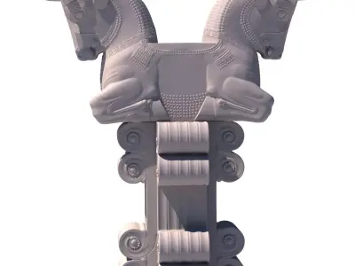 Cow capital culomn 3D model