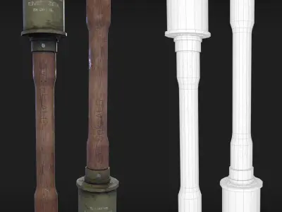 StielHandGranate Low-poly 3D model