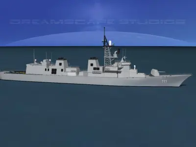 Takanami Class Destroyer Onami 3D model