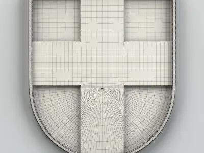 Coat of arms of Volyn region Ukraine Free 3D model