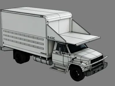 Airport Catering Truck Low-poly 3D model