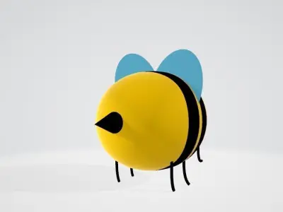 Adventure Time Bee Low-poly 3D model