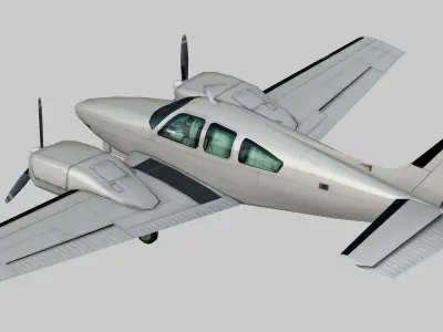 Beechcraft 56TC Baron Low-poly 3D model