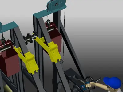 Trebuchet Floating Arm Type Free 3D model