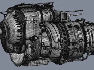 Engine TPE331 3D model