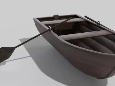 Wood Boat 3D model