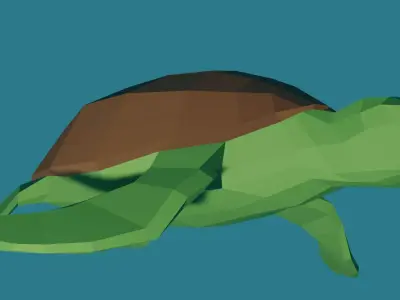 Turtle Free low-poly 3D model
