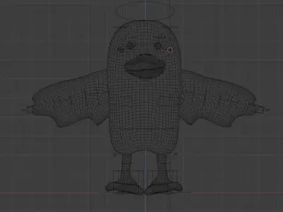 Baby Duck - cartoon character funny model 3D model