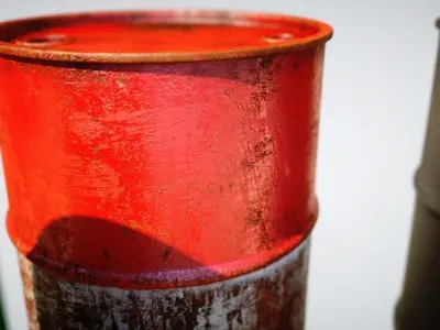 Oil Barrels Pack Low-poly 3D model