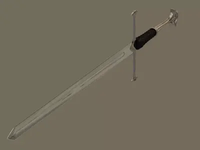 Narsil king sword Low-poly 3D model