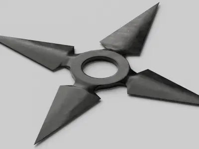 Ninja Shuriken Set 3D model