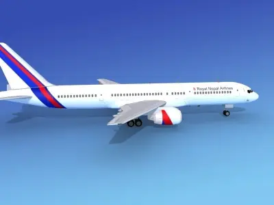 Boeing 757-200 Royal Nepal 3D model